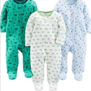 Simple Joys 3-Pack Cotton Footed Sleep N Play